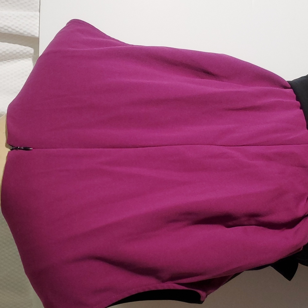 Sandra Darren Color Block Crepe Jumpsuit Hot Pink… - image 8